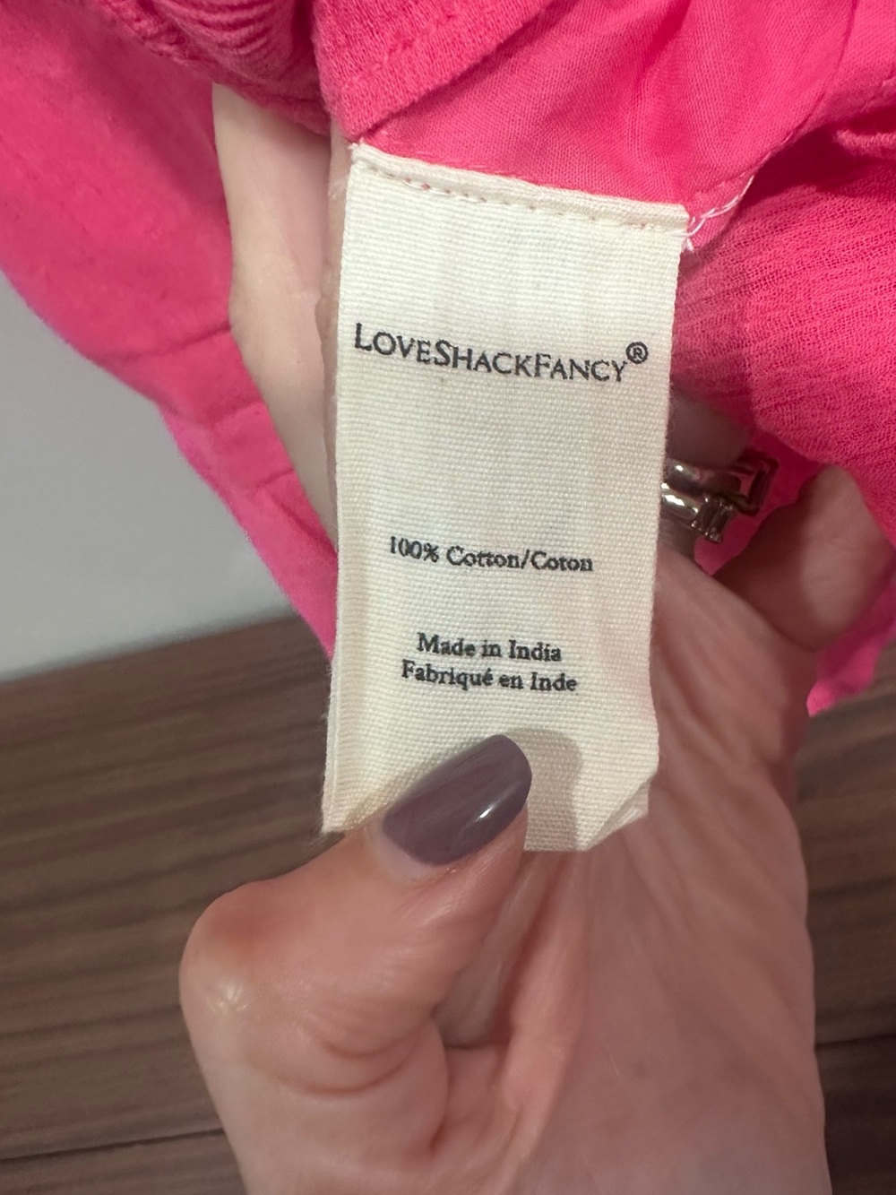 LoveShackFancy Fuchsia Ruffle Mini Dress - Picture 3 of 5
